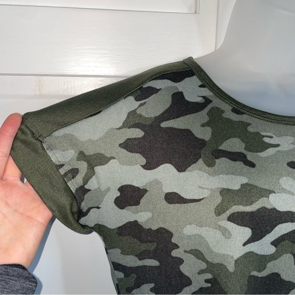Lucky Brand Green Camo Army PJ Pajama Sets Soft Comfy Pants Tank Tee L - Picture 6 of 15